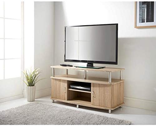 TV Unit Wide 2 Doors tv Cabinets for Living Room - Oak