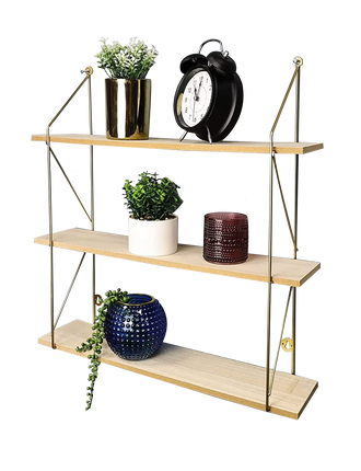 3 Tier Floating Shelf Wall Shelves for Bedroom