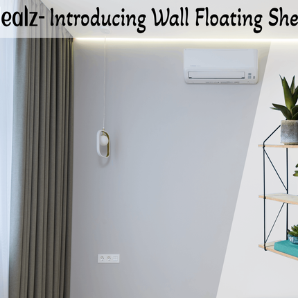 3 Tier Floating Shelf Wall Shelves for Bedroom - Black