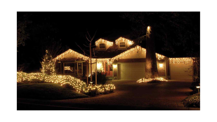720 LED 8 Functions Xmas Icicle Outdoor Christmas Lights Warm White Colour