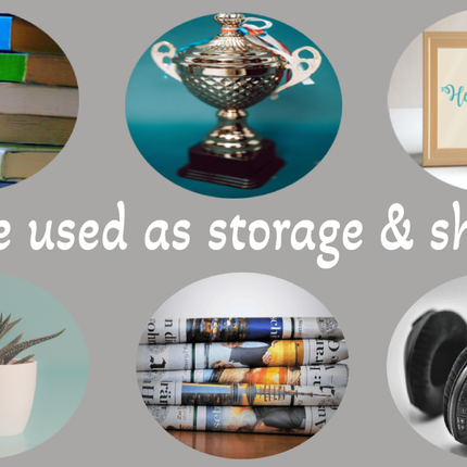 3 Shelves Cube Storage Shelving Unit 2 Doors Living Room - White