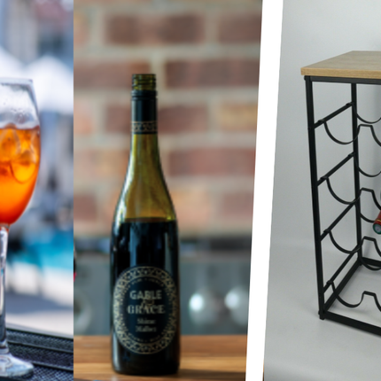 4 Tier Wine Racks Free Standing Bottle Stand - Black