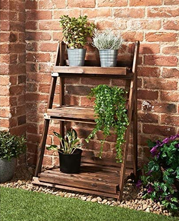 Ladder Shelf Plant Stands Indoor Outdoor 3 Tier
