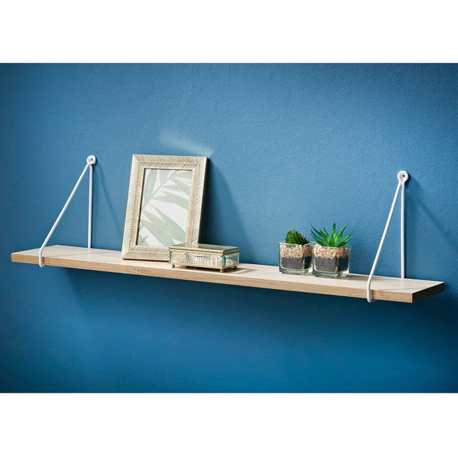 Floating Shelf 80cm Wall Shelves for Living Room - Oak