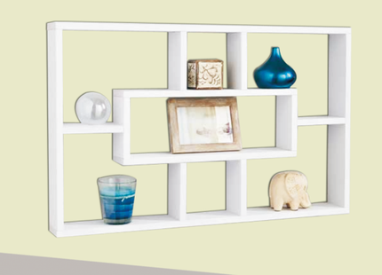 Floating Shelves for Bedroom Multi Compartment - White