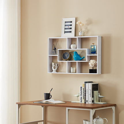Floating Shelves for Bedroom Multi Compartment - White