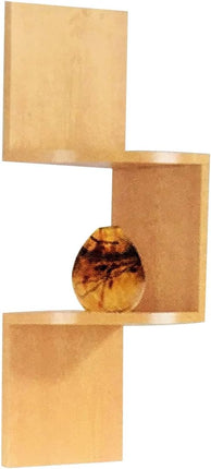 G-0132-2 Tier Wall Mounted Corner Shelf-Oak