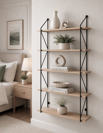 5 Tier Metal Wire Floating Shelf