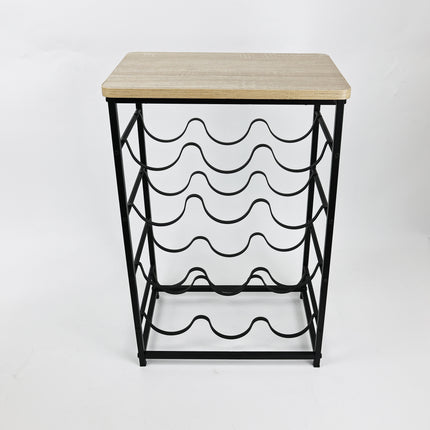 4 Tier Wine Racks Free Standing Bottle Stand - Black