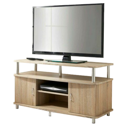 TV Unit Wide 2 Doors tv Cabinets for Living Room - Oak