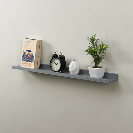 Set of 2 Floating Wall Mounted Shelf 80cm - Grey