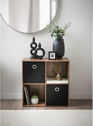 4-cube organizer shelf ideal for living room, office, or bedroom use