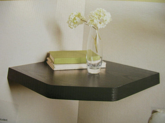 Floating Wall Corner Shelf - Black