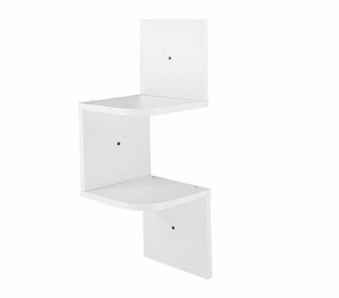 G-0130-2 Tier Wall Mounted Corner Shelf-White