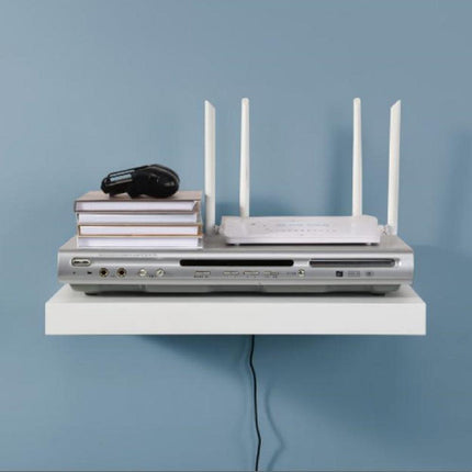 WALL FLOATING MEDIA SHELF WHITE