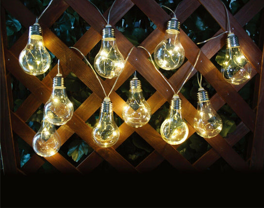 Solar Light Bulb String Lights 10pk - Warm White