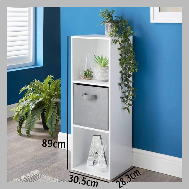 3 Cube Storage Bookcases and Shelving Units - White