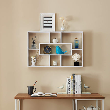 Floating Shelves for Bedroom Multi Compartment - White