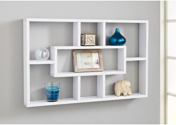 Floating Shelves for Bedroom Multi Compartment - White