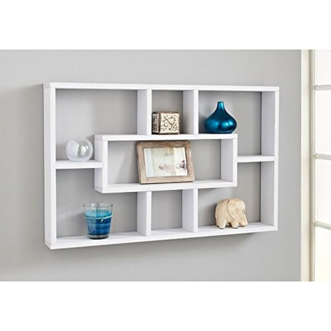 Floating Shelves for Bedroom Multi Compartment - White