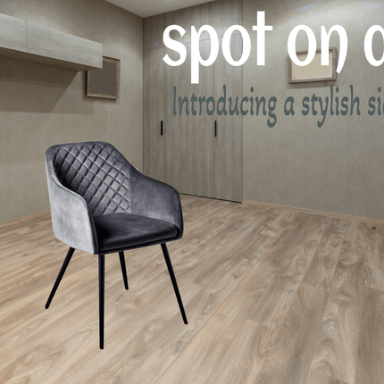 Accent Chair Velvet Dining Chairs Side Armchair Living Room - Black