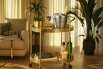 Gold drinks trolley