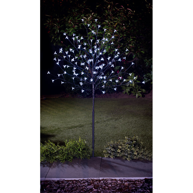 1.8m Cherry Blossom Tree 352 White LED Outdoor/Indoor Christmas Decorations Tree