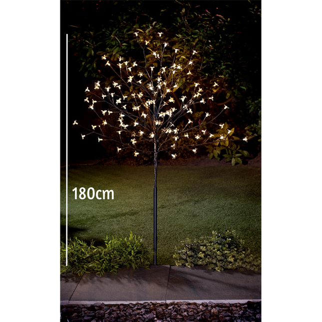 1.8m Cherry Blossom Tree 352 Warm White LED Lights Indoor Outdoor Christmas