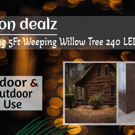 5 FT Weeping Willow Tree Outdoor Christmas Decorations 240 Warm white LED Tree