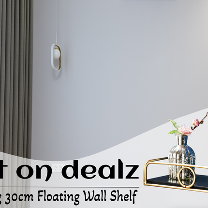 Floating Shelf 30cm Wall Shelves for Living Room - Black