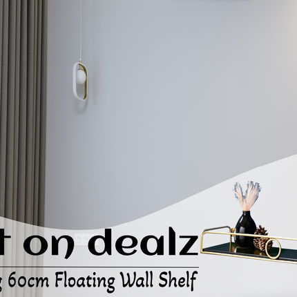 Floating Shelf 60cm Wall Shelves for Living Room - Black