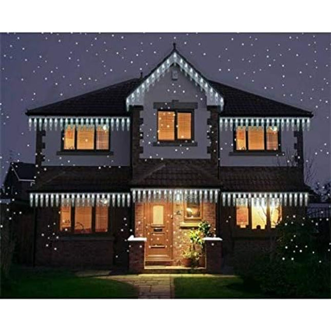 720 LED 8 Functions Xmas Icicle Outdoor Christmas Lights Cool White Colour