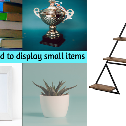 Set of 3 Triangle Floating Hanging Shelves - Rustic
