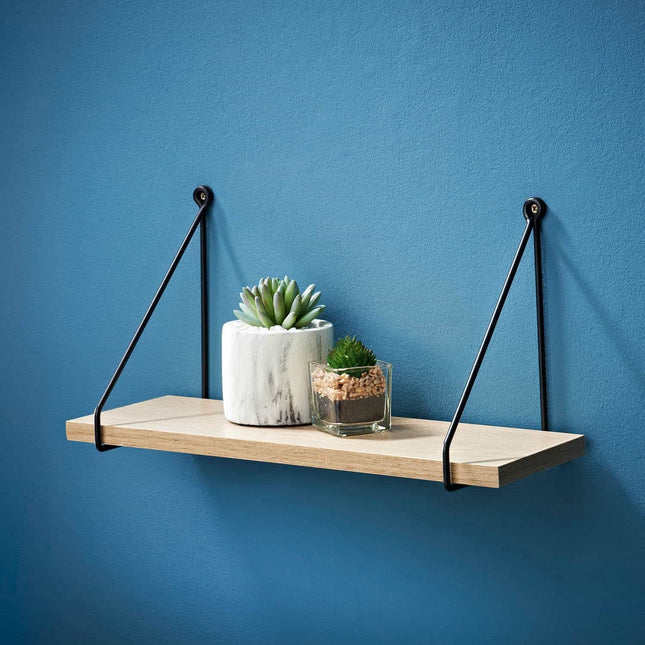 Floating Shelf 40cm Wall Shelves for Living Room - Oak