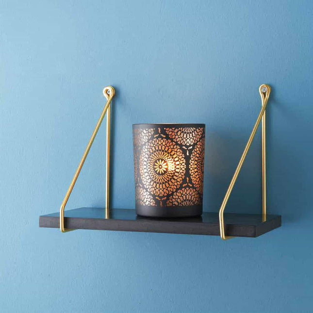 Floating Shelf 40cm Wall Shelves for Living Room - Black