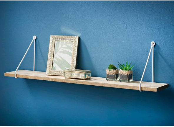 Floating Shelf 80cm Wall Shelves for Living Room - Oak
