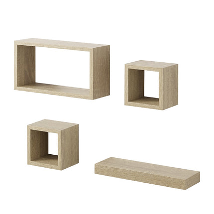 Lima Set Of 4 Floating Shelves - Oak