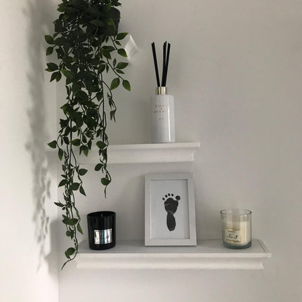 Set of 3 Floating Wall Mounted Shelves - White