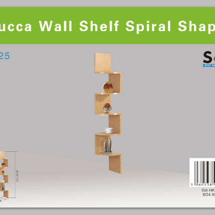 5 Tier Corner Shelves Wall Floating Shelf - Oak