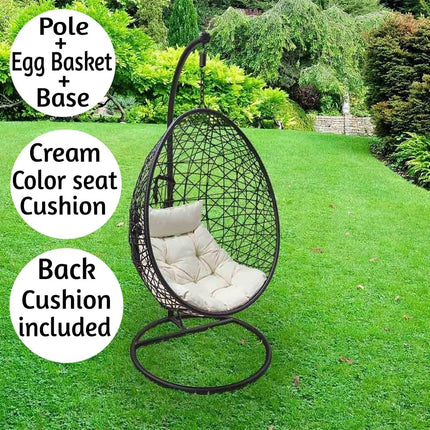 Hanging Egg Chair – Stylish, Sturdy & Comfortable Swing for Indoor & Outdoor Relaxation
