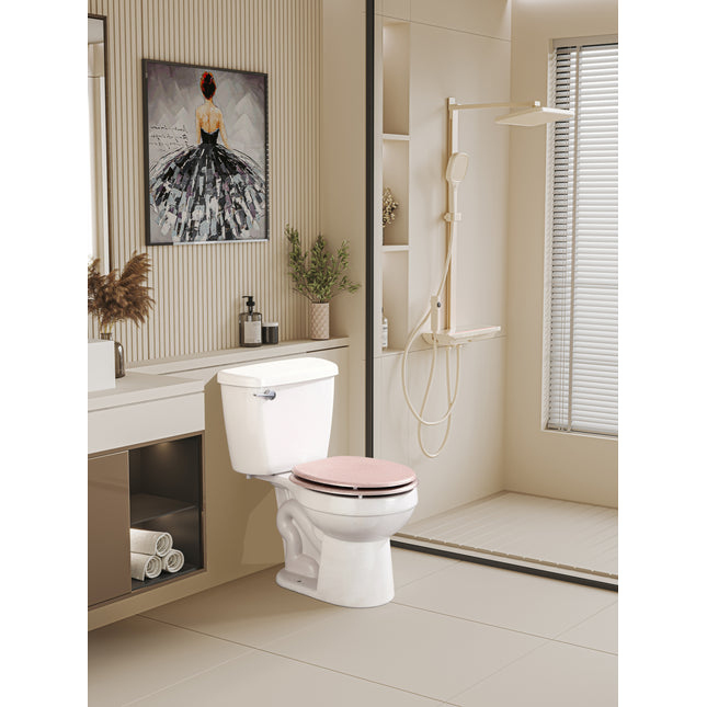18" MDF Glitter Coated Toilet Seat Bathroom Toilet Seat Cover Durable