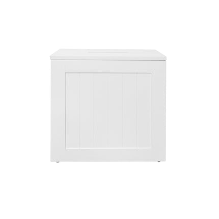 Wooden White Small Toilet Cleaning Storage Tidy Box - Flat Pack