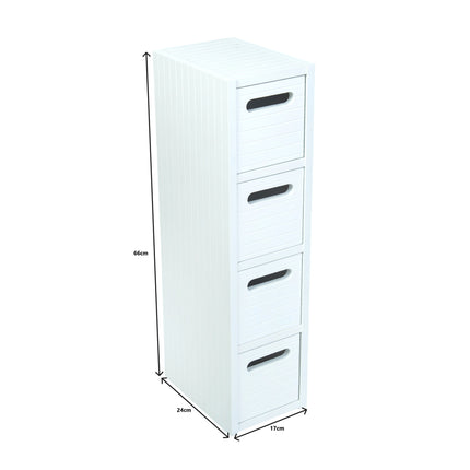 Bathroom 4 Drawer Fully Assembled Cabinet