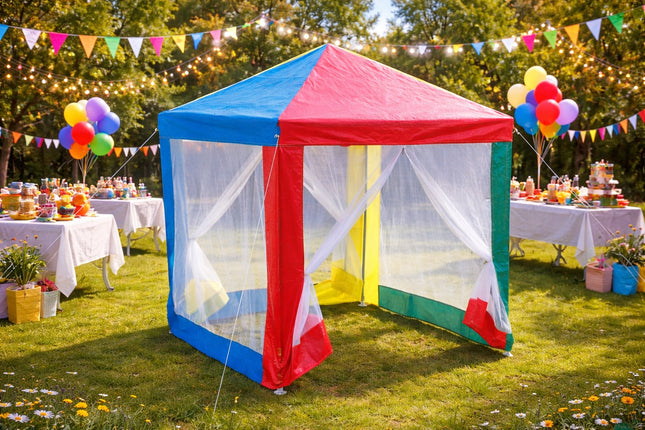 Rainbow Kids Gazebo Outdoor Garden Tents Colorful Design