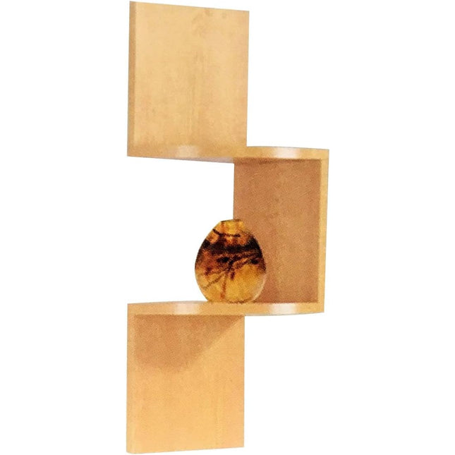 G-0132-2 Tier Wall Mounted Corner Shelf-Oak