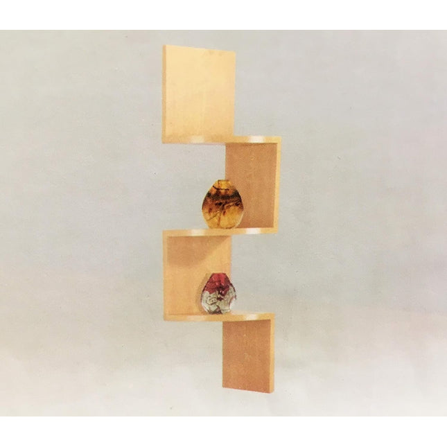 3 Tier Wall Mounted Corner Shelf - Oak