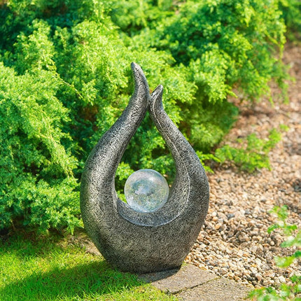Garden Sculpture & Statues Solar Lights Outdoor Garden Ornaments Silver