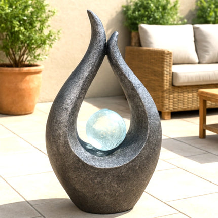 Garden Sculpture & Statues Solar Lights Outdoor Garden Ornaments Silver