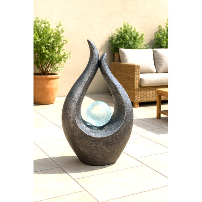 Garden Sculpture & Statues Solar Lights Outdoor Garden Ornaments Silver