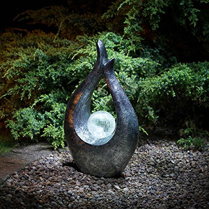 Garden Sculpture & Statues Solar Lights Outdoor Garden Ornaments Silver